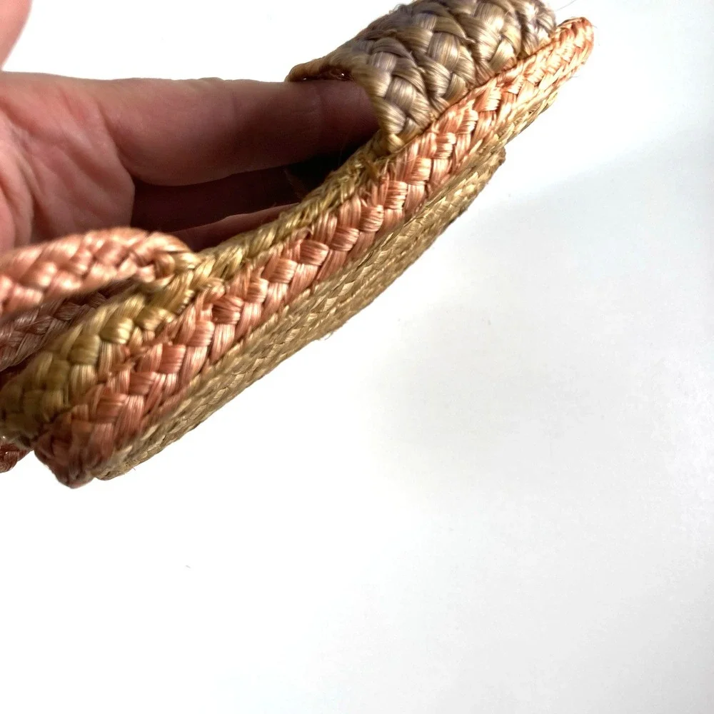 Raffia Hand Woven Straw Resortwear Handmade Island Luau Wedding Sandals Girls 8